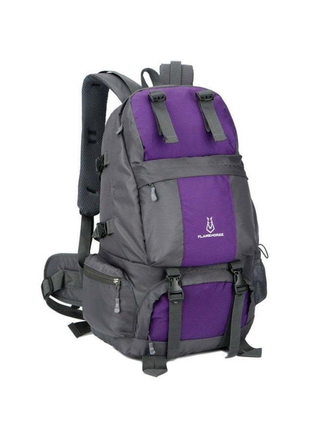 Mountaineering Hiking Outdoor Large Capacity Backpack Camping Travel Luggage Storage Backpack-Color:Blue-Capacity:20-35L - Image 2